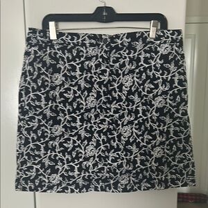 Karen Scott Black and White Embellished Mini Pencil Skirt